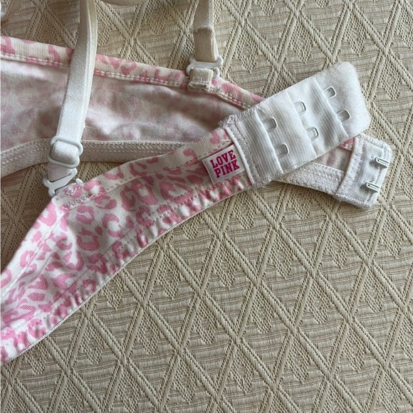 Love Pink Leopard Print T-Shirt Demi Bra EUC 34B - Picture 9 of 12